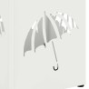 Porte-parapluie avec stockage Blanc 15,5 x 15,5 x 49 cm Métal 555180555180