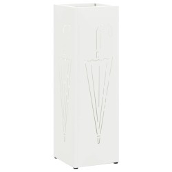 Porte-parapluie avec stockage Blanc 15,5 x 15,5 x 49 cm Métal 555184555184