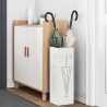Porte-parapluie avec stockage Blanc 15,5 x 15,5 x 49 cm Métal 555184555184