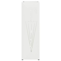 Porte-parapluie avec stockage Blanc 15,5 x 15,5 x 49 cm Métal 555184555184