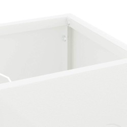 Porte-parapluie avec stockage Blanc 15,5 x 15,5 x 49 cm Métal 555184555184