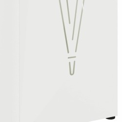Porte-parapluie avec stockage Blanc 15,5 x 15,5 x 49 cm Métal 555184555184