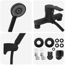 Ensemble de Douche Noir G 1 / 2 pouces Laiton 555185555185