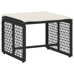 Ensemble de meubles d'extérieur 5 pcs Noir et Blanc 555188555188