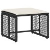 Ensemble de meubles d'extérieur 5 pcs Noir et Blanc 555188555188