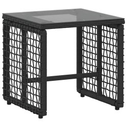 Ensemble de meubles d'extérieur 5 pcs Noir et Blanc 555188555188