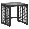 Ensemble de meubles d'extérieur 5 pcs Noir et Blanc 555188555188