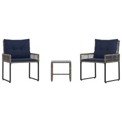 Ensemble de meubles d'extérieur 3 pcs Gris et marine 555193555193