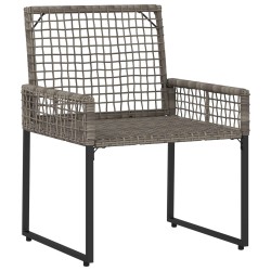 Ensemble de meubles d'extérieur avec coussin 3 pcs Gris 555194555194