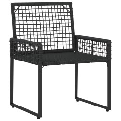 Ensemble de meubles d'extérieur 3 pcs Noir et Blanc 555196555196