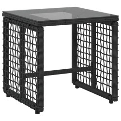 Ensemble de meubles d'extérieur 3 pcs Noir et Blanc 555196555196