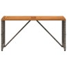 Table de jardin Gris 80 x 40 x 40 cm Acier et Rattan Poly 555208555208