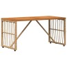 Table de jardin Naturel 80 x 40 x 40 cm Acier et Rattan Poly 555209555209
