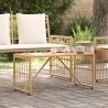 Table de jardin Naturel 80 x 40 x 40 cm Acier et Rattan Poly 555209555209