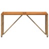 Table de jardin Naturel 80 x 40 x 40 cm Acier et Rattan Poly 555209555209