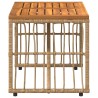 Table de jardin Naturel 80 x 40 x 40 cm Acier et Rattan Poly 555209555209