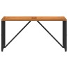 Table de jardin Noir 80 x 40 x 40 cm Acier et Rattan Poly 555211555211