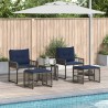 Ensemble de meubles d'extérieur 5 pcs Gris et marine 555212555212