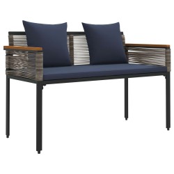 Ensemble de meubles d'extérieur Gris et bleu marine polyrotin 555218555218