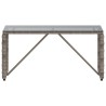 Table de jardin Gris et Noir 80 x 40 x 40 cm Rattan PE et Verre 555225555225