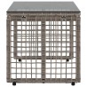 Table de jardin Gris et Noir 80 x 40 x 40 cm Rattan PE et Verre 555225555225