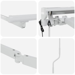 Cadre de store rétractable électrique Blanc 4,5 × 3,5 m Acier 555250555250