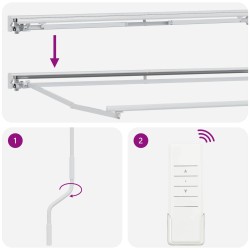 Cadre de store rétractable électrique Blanc 4,5 × 3,5 m Acier 555250555250
