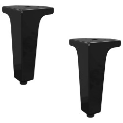 Pieds de meuble 2 pcs Noir 54,1 x 54,1 x 100 mm Fer 555253555253