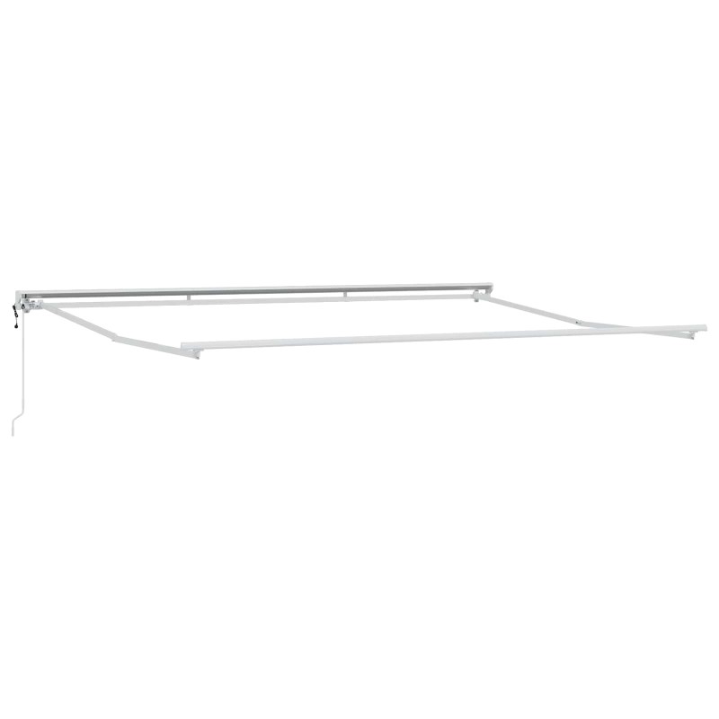 Cadre de store rétractable électrique Blanc 4,5 × 3 m Acier 555254555254