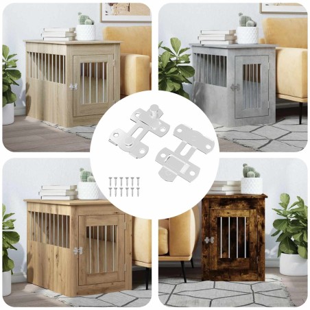 Verrou de porte 2 pcs Argenté 70 x 8 mm Acier 555255555255