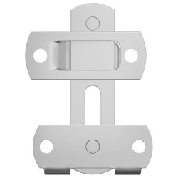 Verrou de porte 2 pcs Argenté 70 x 8 mm Acier 555255555255