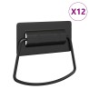 Poignées de Cabinet 12 pcs Noir 85 x 45 mm Métал 555256555256