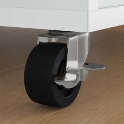 Roulettes 12 pcs Noir et argenté 50,7 x 50,7 x 24,4 mm 555260555260