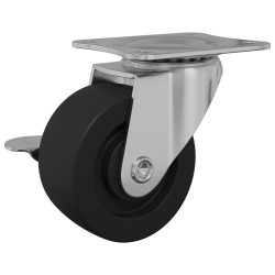 Roulettes 12 pcs Noir et argenté 50,7 x 50,7 x 24,4 mm 555260555260