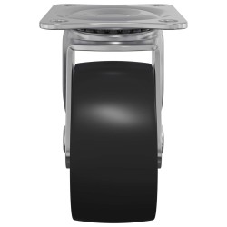 Roue pivotante 2 pcs Argenté 60 x 60 x 50 mm Fer et nylon 555261555261