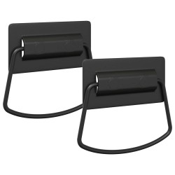 Poignées de Meuble 2 pcs Noir 85 x 45 mm Métал 555264555264