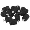 Bouton de cabinet 12 pcs Noir 18 x 23 mm Fer 555268555268