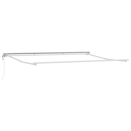 Cadre de store rétractable électrique Blanc 4 × 3,5 m Acier 555270555270