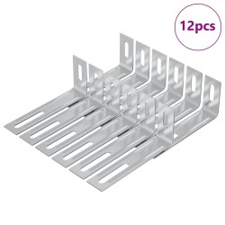 Support anti-basculement 12 pcs Argenté 74,5 x 15 x 32 mm Fer 555276555276