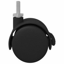 Roulettes 2 pcs Noir et argent 40,1 x 40,1 x 37,8 mm Fer et PP 555287555287