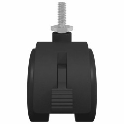 Roulettes 2 pcs Noir et argent 40,1 x 40,1 x 37,8 mm Fer et PP 555287555287