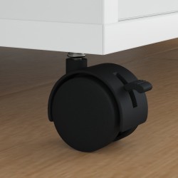 Roue 2 pcs Noir 39,5 x 39,5 x 37,8 mm Fer et Polypropylène 555288555288