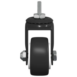 Roue pivotante 2 pcs Noir 40,4 x 40,4 x 19,7 mm Fer et nylon 555289555289