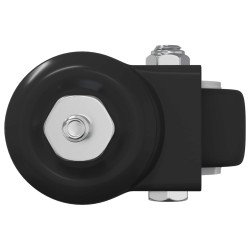 Roue pivotante 12 pcs Noir 40,4 x 40,4 x 19,7 mm Fer et nylon 555290555290