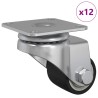 Roulettes 12 pcs Argenté 44,1 x 44,1 x 1,95 mm Nylon 555293555293