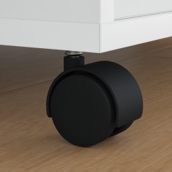 Roue pivotante 12 pcs Noir 39,5 x 39,5 x 37,8 mm Fer et PP 555295555295