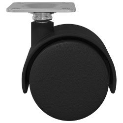 Roue pivotante 12 pcs Noir 39,5 x 39,5 x 37,8 mm Fer et PP 555295555295