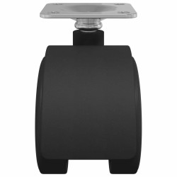 Roue pivotante 12 pcs Noir 39,5 x 39,5 x 37,8 mm Fer et PP 555295555295