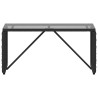 Table de jardin Noir 80 x 40 x 40 cm Rattan PE et Verre 555299555299