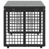 Table de jardin Noir 80 x 40 x 40 cm Rattan PE et Verre 555299555299
